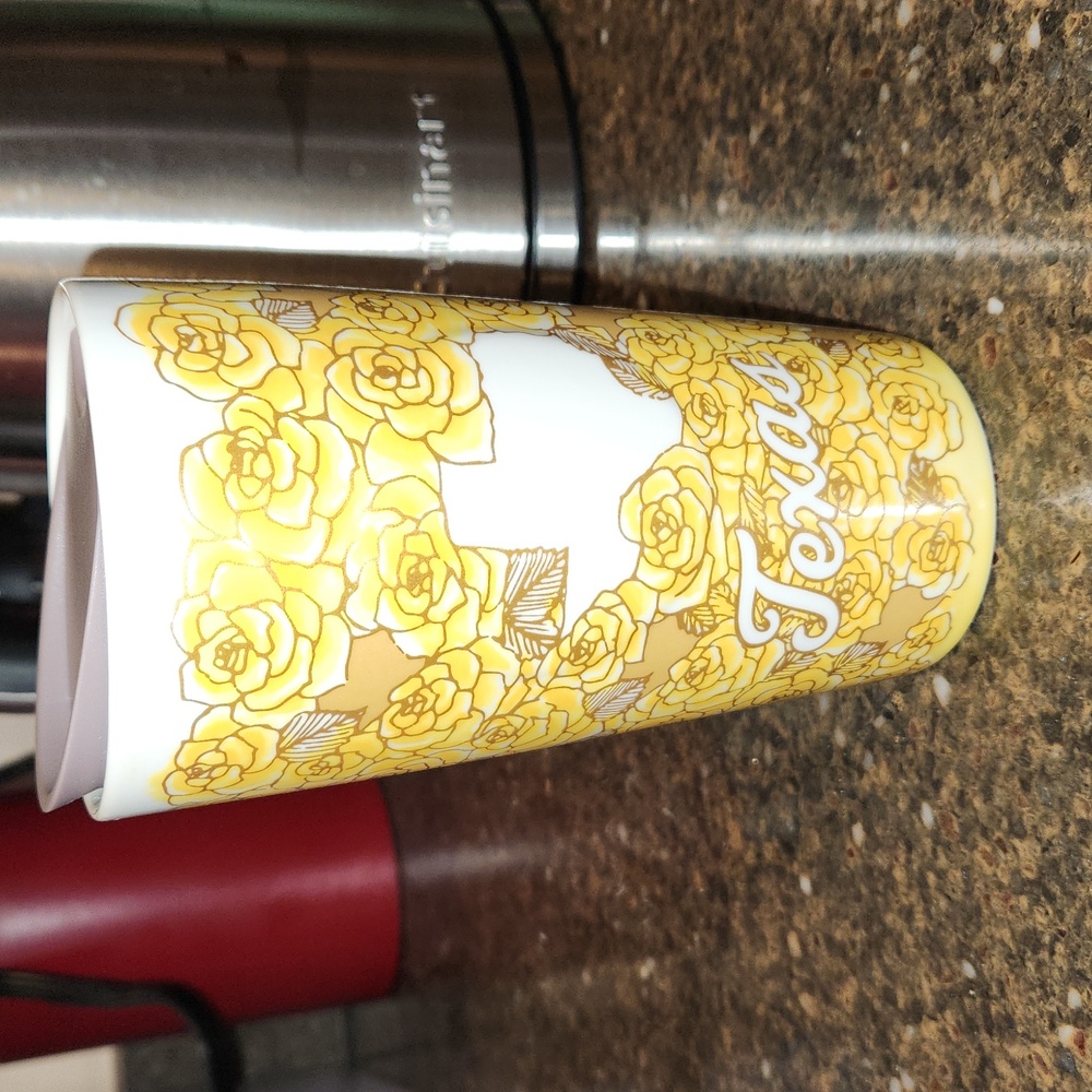 Starbucks ceramic travel mug - Yellow Rose of Texas